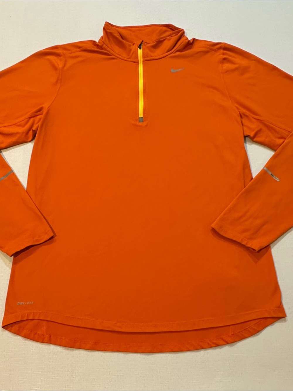 Nike Running Dri-FIT Orange Half Zip Pullover Medium
